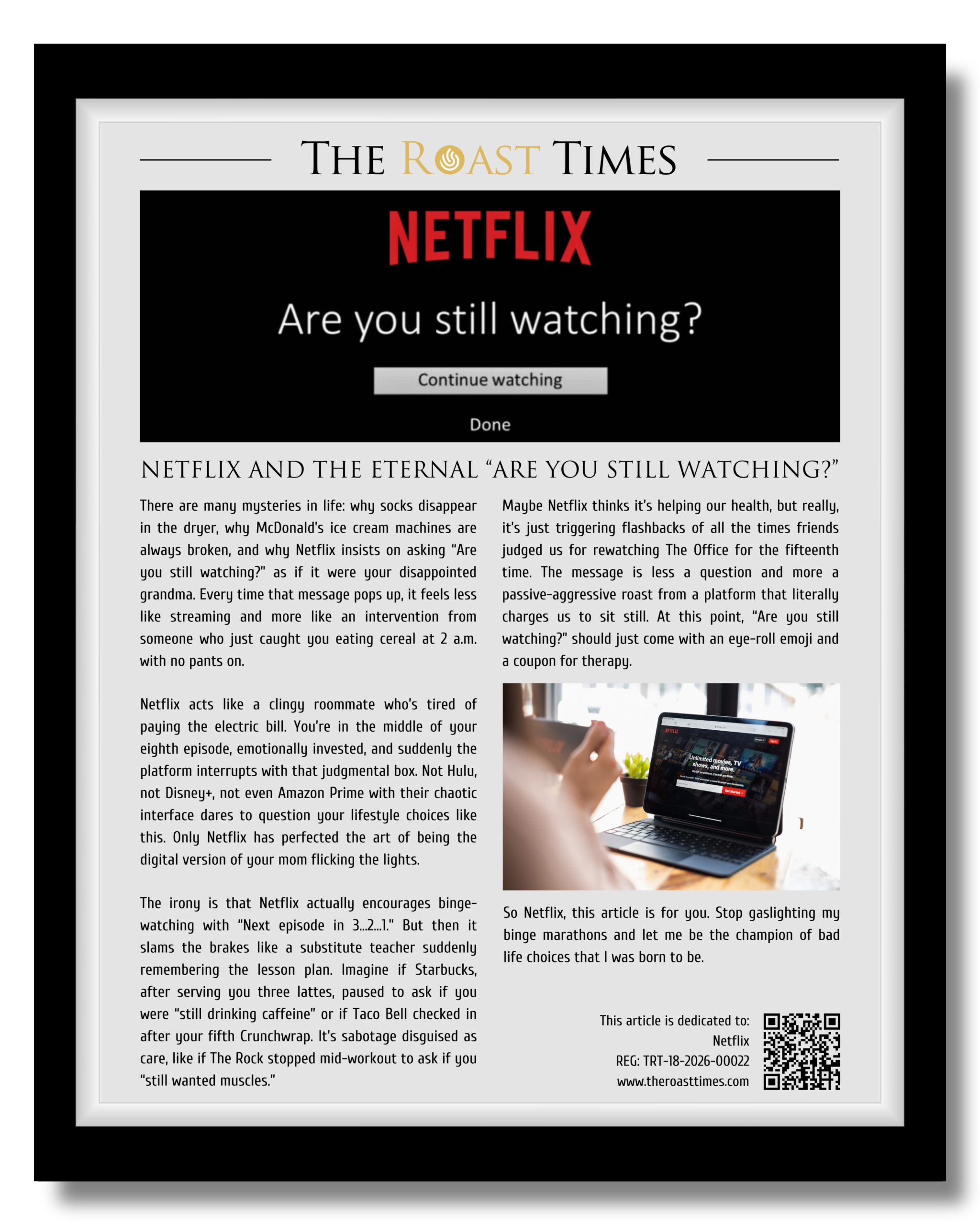 Netflix and the eternal “Are you still watching?”