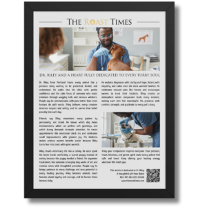 Gift for a Veterinarian, a personalized framed article