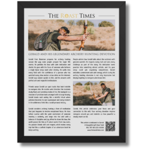 Gift for Archery Hunting, a personalized framed article