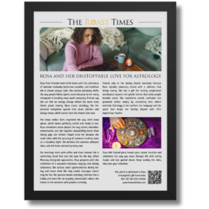 Gift for Astrology Lover, a personalized framed article