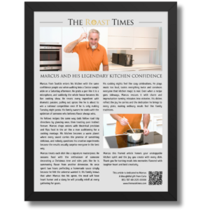 Gift for Dad who likes to Cook, a personalized framed article