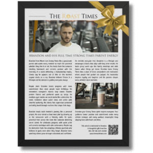 Gift for GYM Owner, a personalized framed article