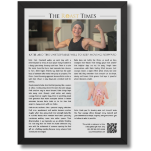 Gift for someone with Cancer, a personalized framed article