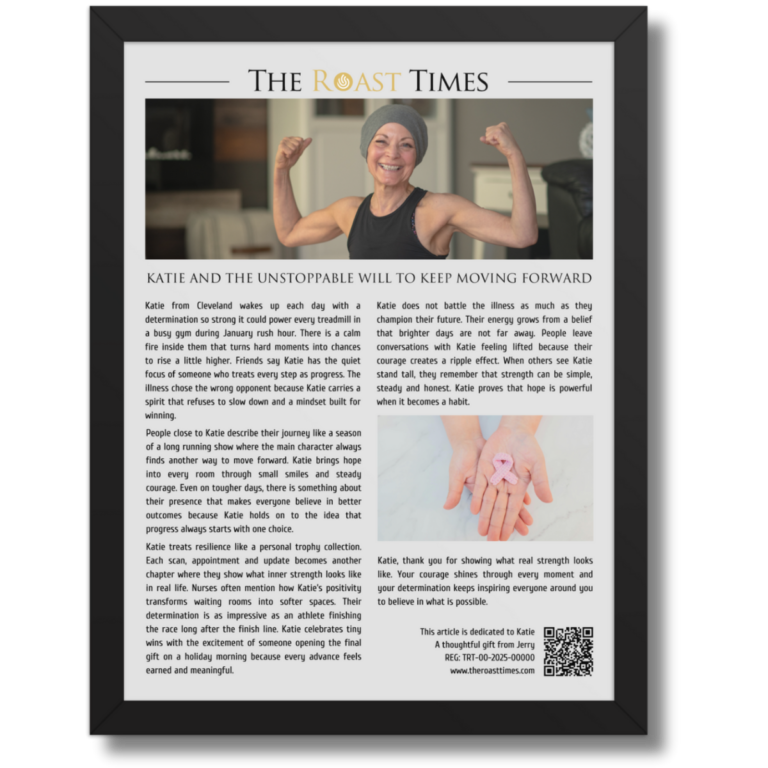 Gift for someone with Cancer, a personalized framed article