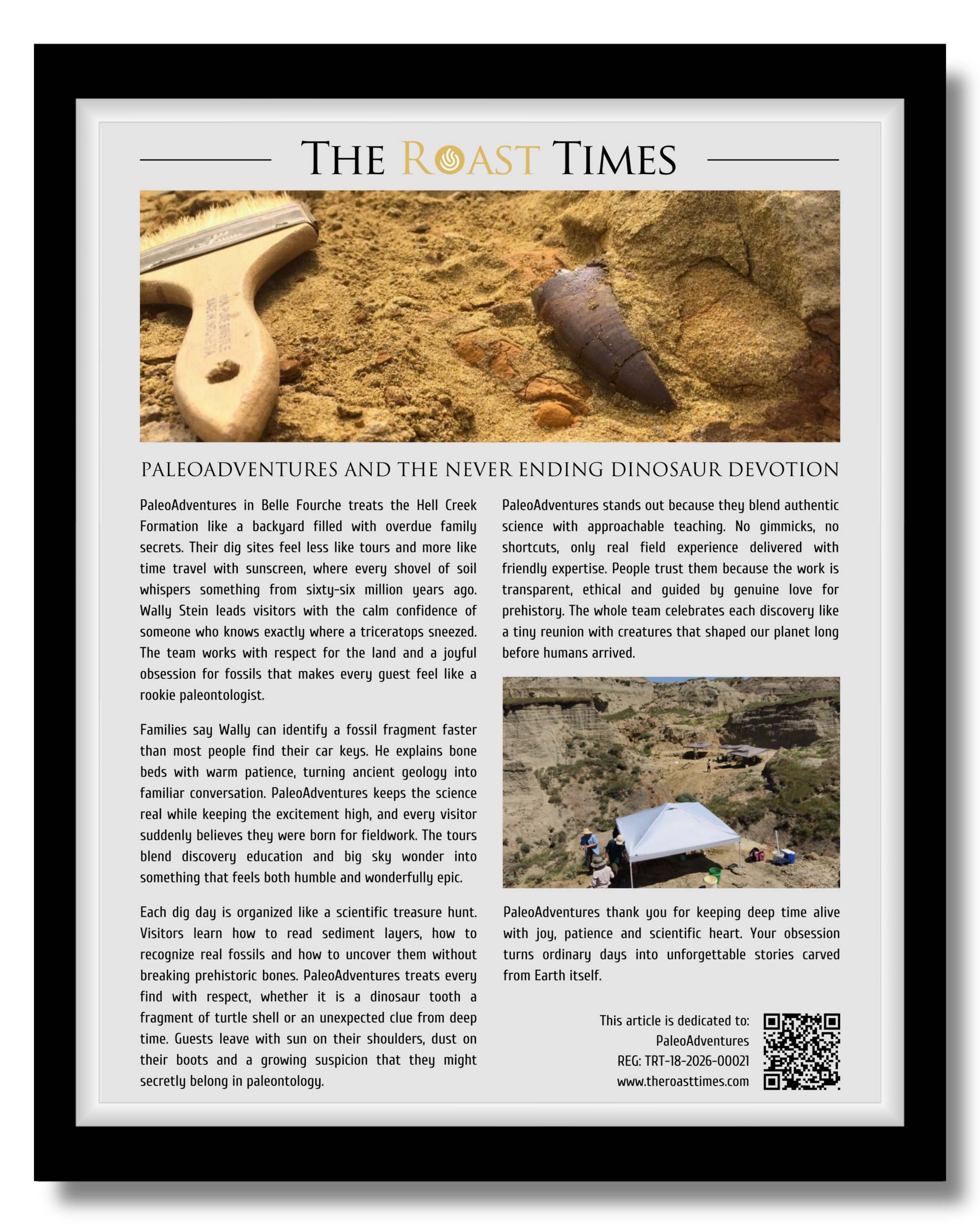 PaleoAdventures and the never ending dinosaur devotion