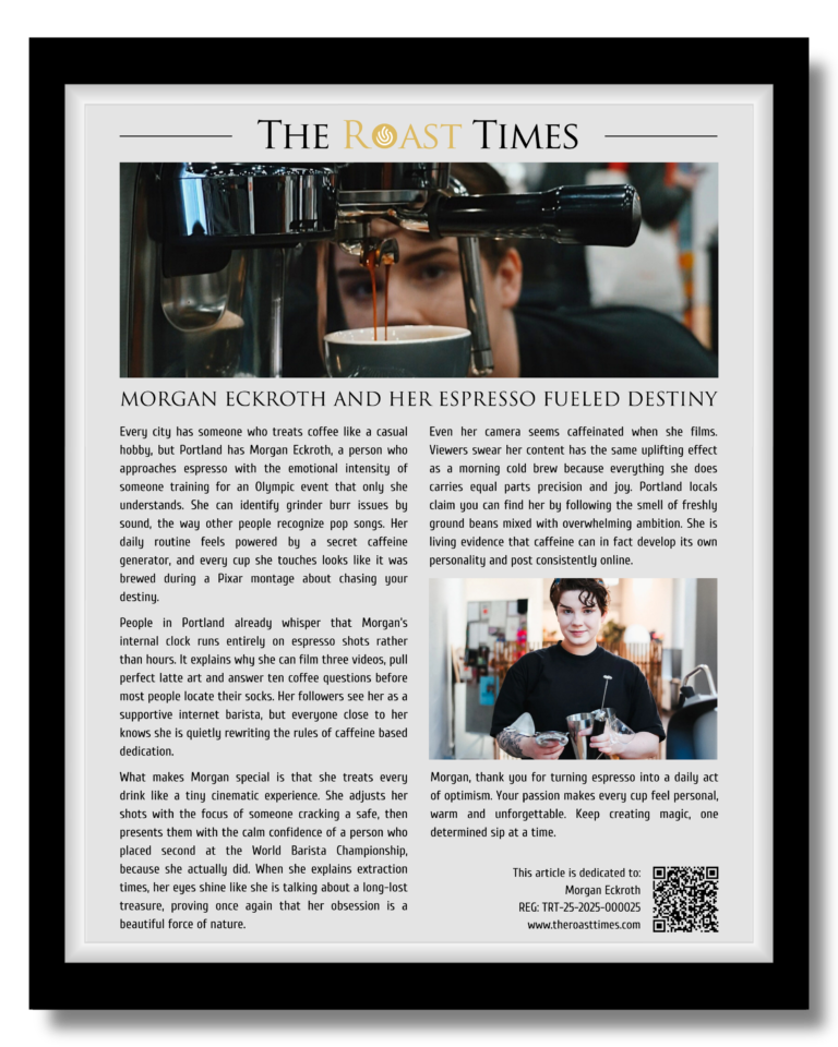 Morgan Eckroth and her espresso fueled destiny