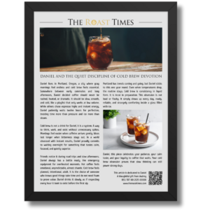 Gift for a Cold Brew Lover, a framed tribute to chilled devotion