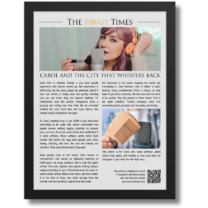 Gift for an ASMR Lover, a calming framed article